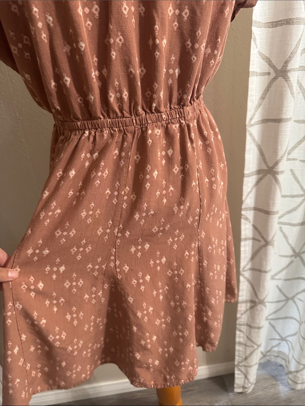 Lucky Brand Terra Cotta Short-Sleeve Button-Front Mini Dress - Picture 7 of 10